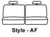Polycotton SeatSaver Custom Second Row Seat Covers - Charcoal SS7345PCCH