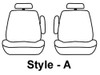 Polycotton SeatSaver Custom Second Row Seat Covers - Charcoal SS7525PCCH