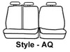 Polycotton SeatSaver Custom Second Row Seat Covers - Charcoal SS8365PCCH