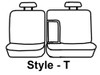 Polycotton SeatSaver Custom Second Row Seat Covers - Taupe SS8368PCTP