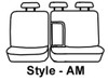 Polycotton SeatSaver Custom Second Row Seat Covers - Taupe SS8403PCTP