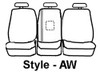 Polycotton SeatSaver Custom Second Row Seat Covers - Wet Sand SS8409PCSA
