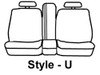 Polycotton SeatSaver Custom Second Row Seat Covers - Charcoal SS8412PCCH