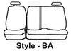 Polycotton SeatSaver Custom Second Row Seat Covers - Charcoal SS8477PCCH