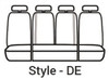 Polycotton SeatSaver Custom Third Row Seat Covers - Charcoal SS8480PCCH
