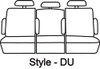 Polycotton SeatSaver Custom Second Row Seat Covers - Charcoal SS8496PCCH