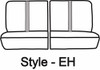 Polycotton SeatSaver Custom Second Row Seat Covers-Charcoal SS8529PCCH