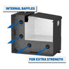 Matte Black Hammerhead-Style 100-Gallon Steel-Aluminum Combo Transfer Tank - ST-100HH-CB-MB