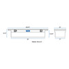 Bright Aluminum 69" Deep Truck Tool Box with Low Profile - TBSD-69-LP