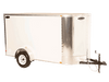 4x6 V-Nose Cargo Trailer – Single Axle, Tubular Frame, Swing Door - 075V