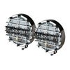 6 in Quartz-Halogen Off-Road Lights with Grid Chrome (Set of Two) 09-0500