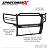 Sportsman X Grille Guard Textured Black 40-33835
