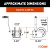 Hand-Crank 2-Speed Winch, 2,600 lbs, 12.7:1 Low Gear Ratio, 10.6" Handle 29526