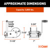 Hand-Crank 2-Speed Winch, 3,800 lbs, 15.8:1 Low Gear Ratio, 9.6" Handle 29538