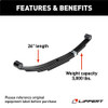 Lippert Replacement Double-Eye Leaf Spring - 3,000-lb. 4-Leaf, 26"  (72-26) 702096