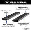 Grip Step 7" x 36" Black Aluminum Running Boards, Select Ford E-Transit 415036-401740