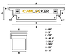 60" Tool Box - York - Low Profile Lid - Full Notch - with Rail - Matte Black S60YLPFNRLMB