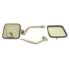 CJ-Style Side Mirror Kit, Stainless Steel; 97-06 Jeep Wrangler TJ