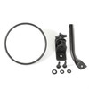 Stubby Trail Mirror, Round, Textured Black; 97-18 Jeep Wrangler JK