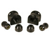 Front Swaybar Bushing Kit, Black, 30.5mm; 97-06 Jeep Wrangler