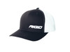 RIGID Retro Trucker Hat With Offset Logo, Black Front, White Mesh Snapback-1029 RIGID Retro Trucker Hat With Offset Logo, Black Front, White Mesh Snapback-1029