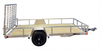 Aluminum Landscape Trailer with 5x10 Wood Deck, Single Axle (rails)