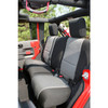 Neoprene Rear Seat Cover, Black/Gray; 07-16 Jeep Wrangler JKU