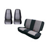 Seat Cover Kit, Black/Gray; 80-90 Jeep CJ/Wrangler YJ