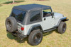 XHD Soft Top, Black Diamond, Bowless; 97-06 Jeep Wrangler TJ