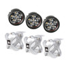 X-Clamp and Round LED Light Kit, Large, Silver, 3 Pieces