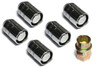 Five Piece Wheel Lock Set 1/2 -20 Thread, Chrome