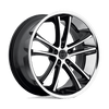 Asanti Black ABL-1 PEGASI 22X9 MACHINED BLACK SS LIP 5X115 - ABL1-22901515MS