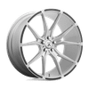 Asanti Black ABL-13 VEGA 22X10.5 BRUSHED SILVER CARBON FIBER INSERT 5X4.5 - ABL13-22051235SL