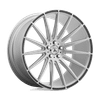 Asanti Black ABL-14 POLARIS 22X10.5 BRUSHED SILVER CARBON FIBER INSERT 5X4.5 - ABL14-22051235SL