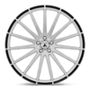 Asanti Black ABL-14 POLARIS 22X10.5 BRUSHED SILVER CARBON FIBER INSERT 5X4.5 - ABL14-22051235SL
