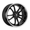 Asanti Black ABL-23 SIGMA 20X9 GLOSS BLACK CHROME LIP 5X4.5 - ABL23-20901235BK