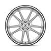 Asanti Black ABL-23 SIGMA 22X10.5 BRUSHED SILVER CHROME LIP 5X4.5 - ABL23-22051235SL