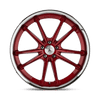 Asanti Black ABL-23 SIGMA 22X10.5 CANDY RED WITH CHROME LIP 5X115 - ABL23-22051525RD