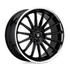 Asanti Black ABL-24 BETA 22X9 GLOSS BLACK CHROME LIP 5X4.5 - ABL24-22901232BK