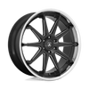 Asanti Black ABL-29 EMPEROR 24X10 GLOSS BLACK MILLED WITH CHROME LIP 6X135 - ABL29-24106330BK