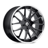 Asanti Black ABL-3 CASTOR 20X8.5 MATTE BLACK MILLED SS LIP 5X115 - ABL3-20851515BM