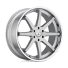 Asanti Black ABL-32 KAISER 20X9 BRUSHED SILVER CHROME LIP 5X5.0 - ABL32-29050430