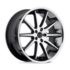 Asanti Black ABL-4 CAPELLA 22X10 MACHINED FACE SS LIP 5X115 - ABL4-22101520MS