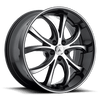 Asanti Black ABL-8 ELEKTRA 22X9 MACHINED FACE BLACK LIP 5X115 - ABL8-22901515MB