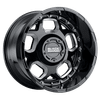 Black Rhino GUSSET 17X9.5 GLOSS BLACK W/ MILLED SPOKES 8X180 - 1795GUS-88180B25