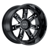 Black Rhino LOCKER 18X8 GLOSS BLACK W/ MILLED SPOKES 5X5.0 - 1880LKR305127B71