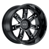 Black Rhino LOCKER 18X8 GLOSS BLACK W/ MILLED SPOKES 6X130 - 1880LKR526130B84