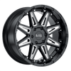 Black Rhino RUSH 18X9.5 GLOSS BLACK W/ MILLED SPOKES 5X5.5 - 1895RSH005140B78