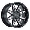 Black Rhino RUSH 18X9.5 GLOSS BLACK W/ MILLED SPOKES 5X150 - 1895RSH125150B10