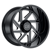 Black Rhino SWERVE 20X12 GLOSS BLACK W/ DOUBLE MILLED SPOKES 5X150 - 2012SWV-45150B10